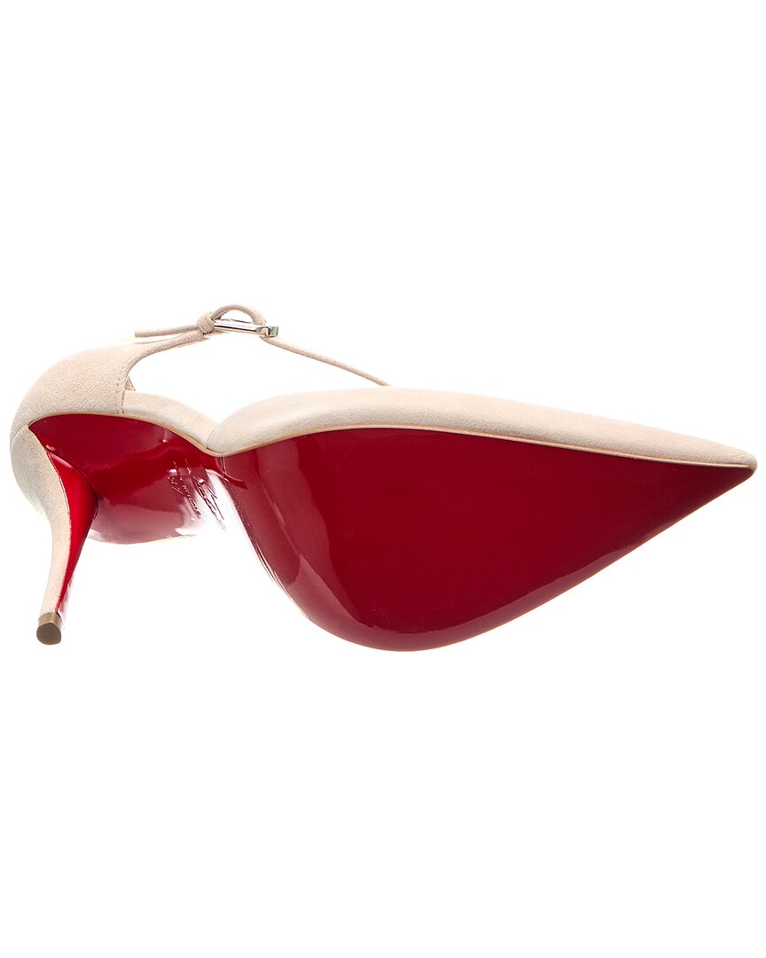 Christian Louboutin | Womens | Miss Ziggyta 100 Suede Pump | Beige