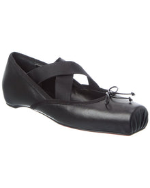 Christian Louboutin | Womens | Cassiasticina Leather Ballerina Flat - I | Black