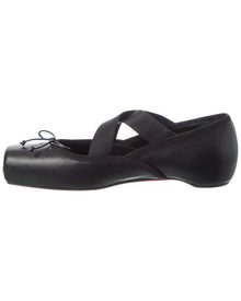 Christian Louboutin | Womens | Cassiasticina Leather Ballerina Flat - I | Black