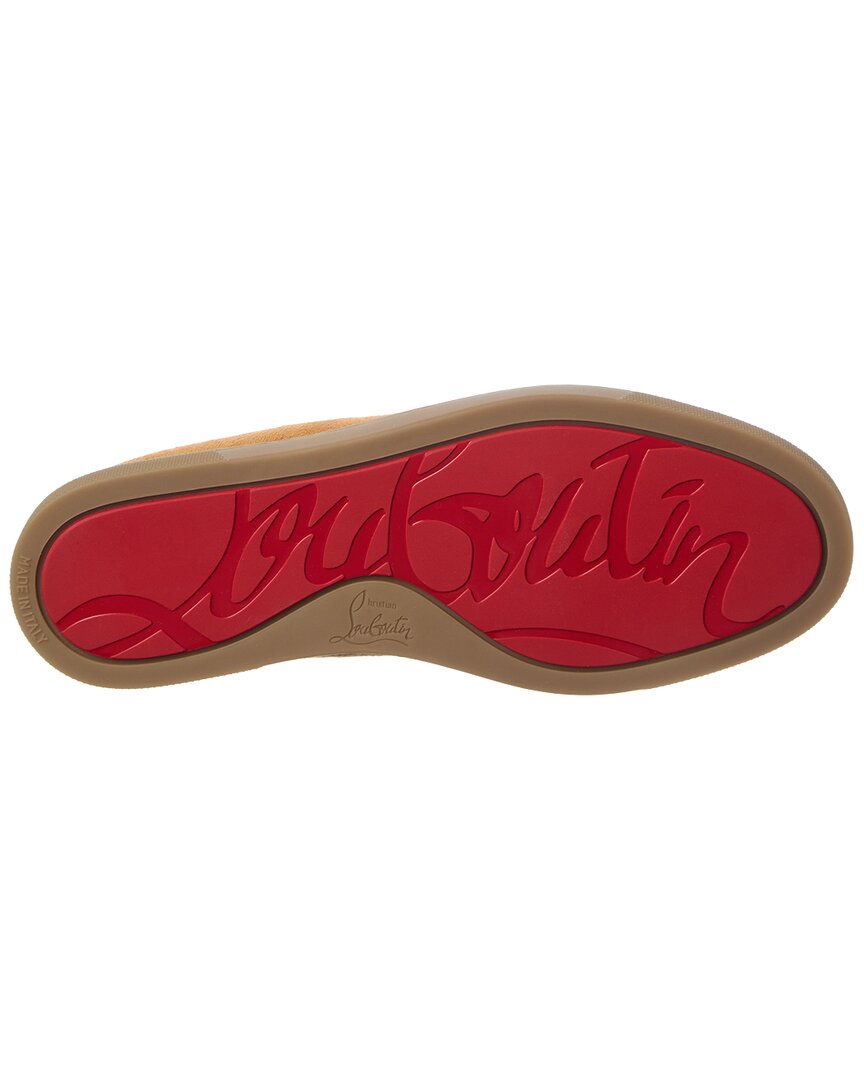 Christian Louboutin | Womens | Chambeliboat Suede & Shearling Boat Shoe | Beige