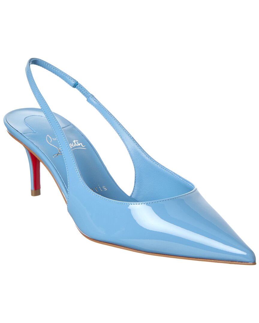 Christian Louboutin | Womens | Miss Z 60 Patent Slingback Pump | Blue