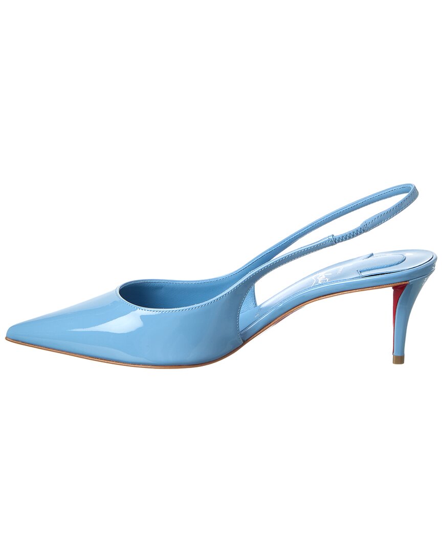 Christian Louboutin | Womens | Miss Z 60 Patent Slingback Pump | Blue