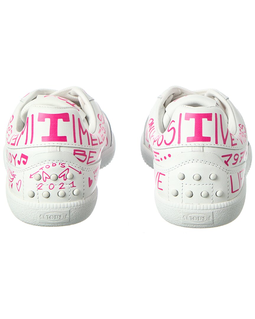 TOD's | Womens | Logo Leather Sneaker | White