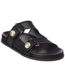 Jimmy Choo | Womens | Fayence Leather & Mesh Sandal | Black