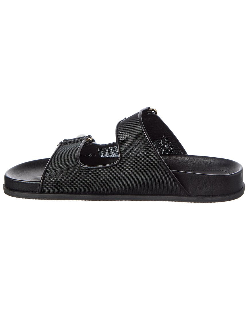 Jimmy Choo | Womens | Fayence Leather & Mesh Sandal | Black