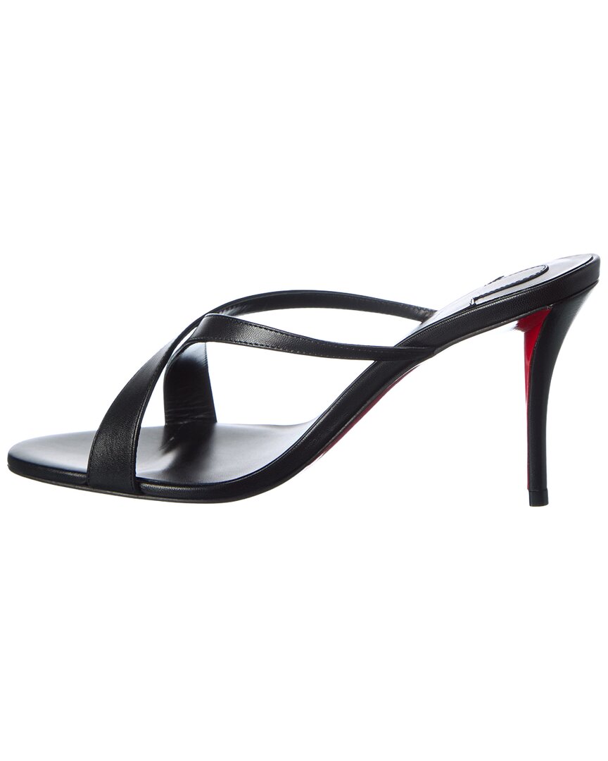 Christian Louboutin | Womens | Mulazee Cross 80 Leather Sandal | Black