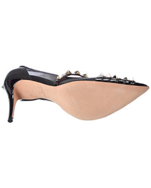 Valentino | Womens | Rockstud Alcove 100 Patent & Mesh Pump | Black