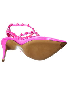 Valentino | Womens | Rockstud Caged 100 Patent Pump | Pink