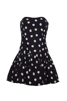 Elena Dress | Spot Black Egret