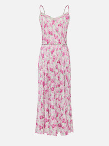 Pleated Slip Dress | Rose Red