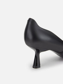 Mother-of-Pearl Fulu Decorative Buckle Flats | Black