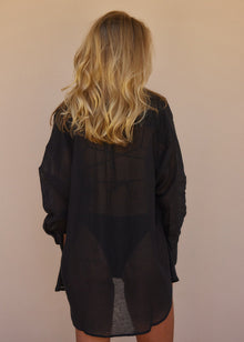 TULUM COVER UP - BLACK - TAN + LINES by Sivan Ayla