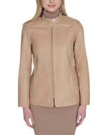 Cole Haan | Womens | Smooth Lamb Jacket | White