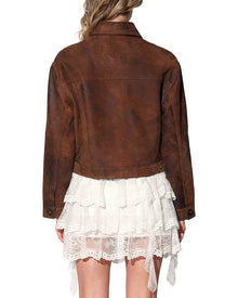 Walter Baker | Womens | Larissa Leather Jacket | Brown
