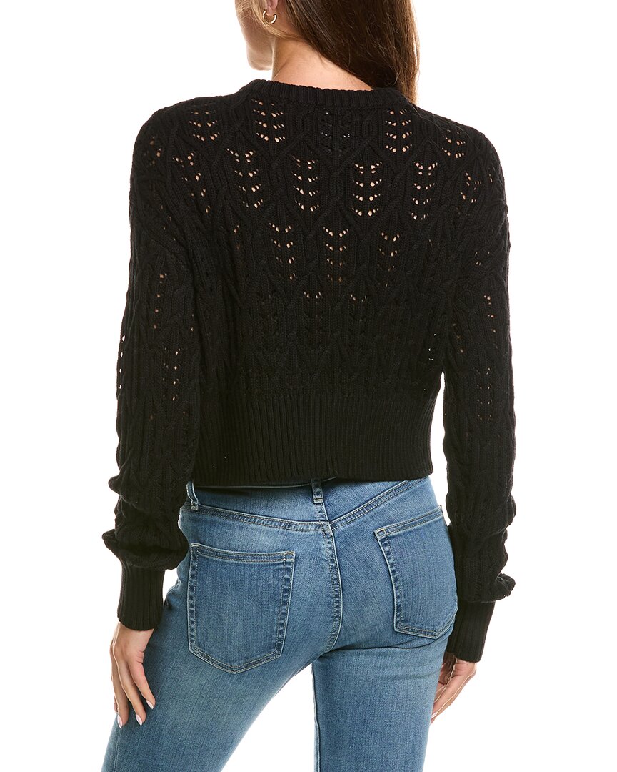 525 America | Womens | Cropped Cable Cardigan | Black