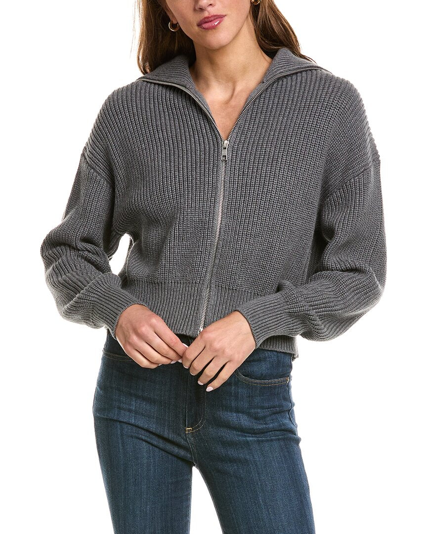 525 America | Womens | Cropped Zip Jacket | Gray