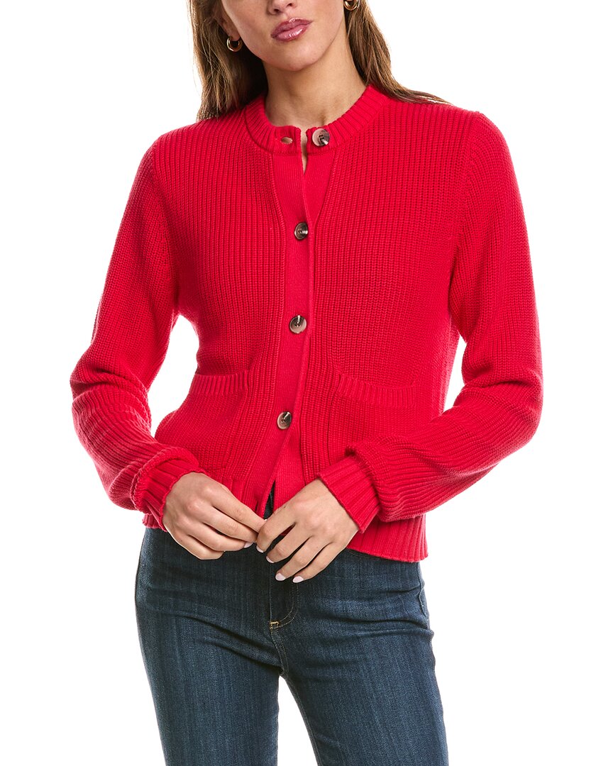 525 America | Womens | Crewneck Pocket Cardigan | Red