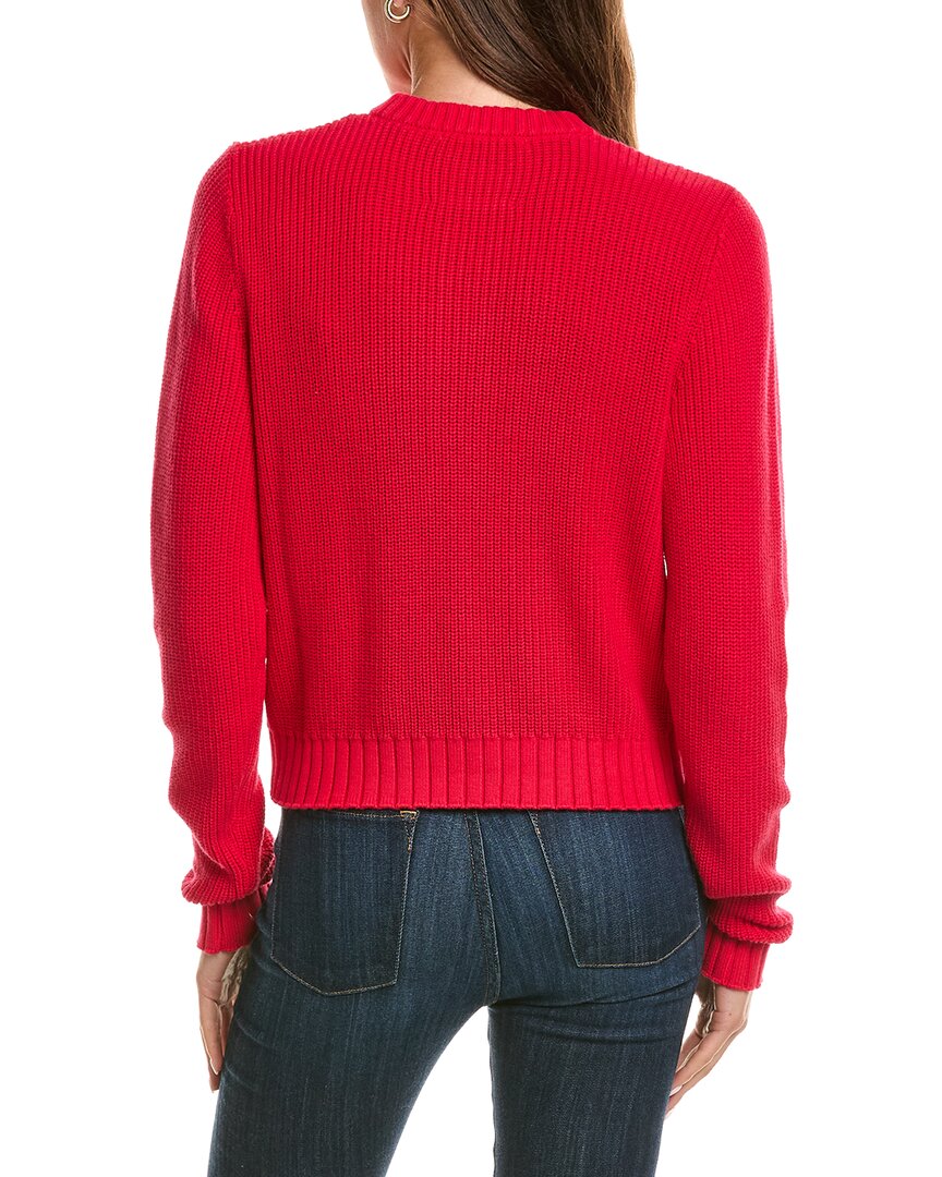 525 America | Womens | Crewneck Pocket Cardigan | Red