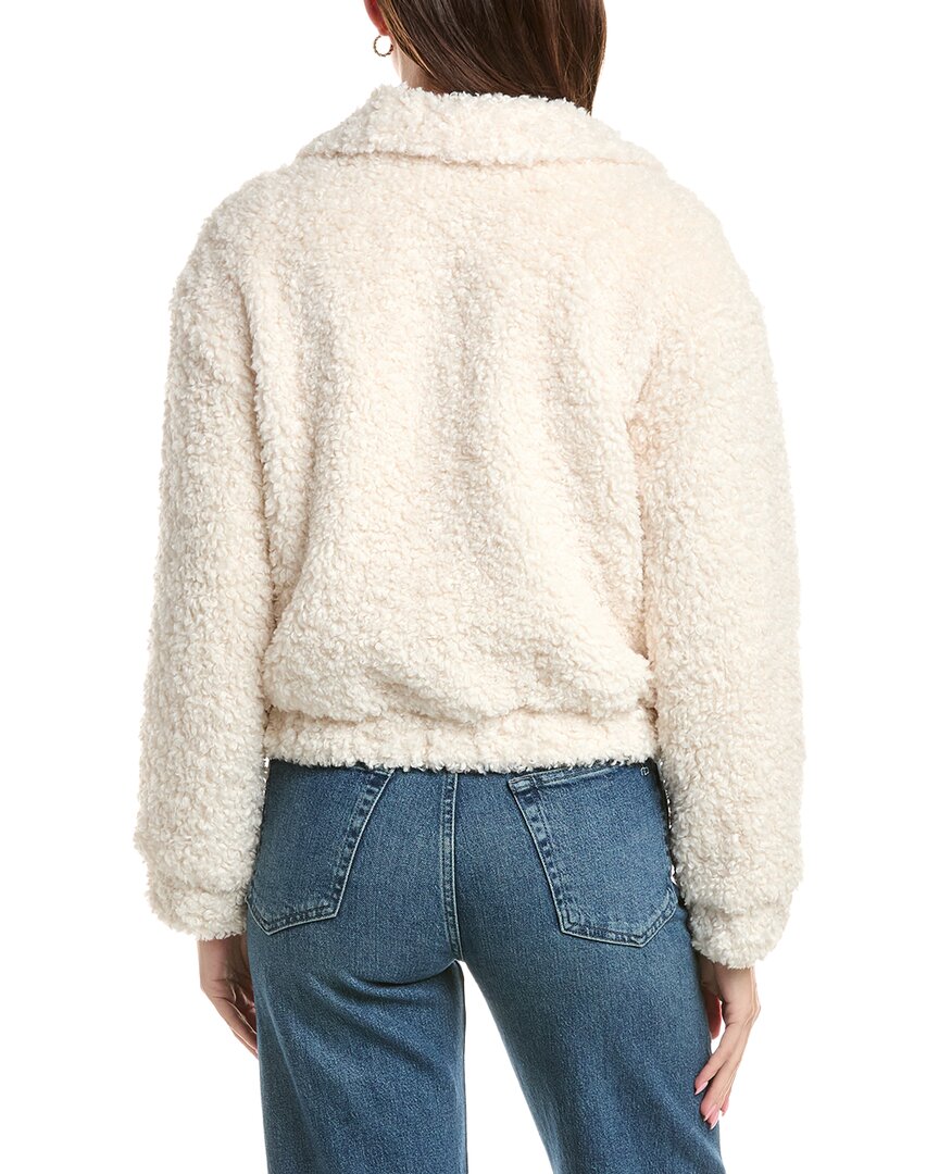Michael Stars | Womens | Ziggy Shaggy Shearling Jacket | White