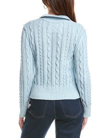 Free People | Womens | WTF Cable Collar Cardigan | Blue