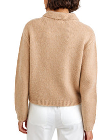 Bella Dahl | Womens | Johnny Collar Wool & Cashmere-Blend Sweater | Orange