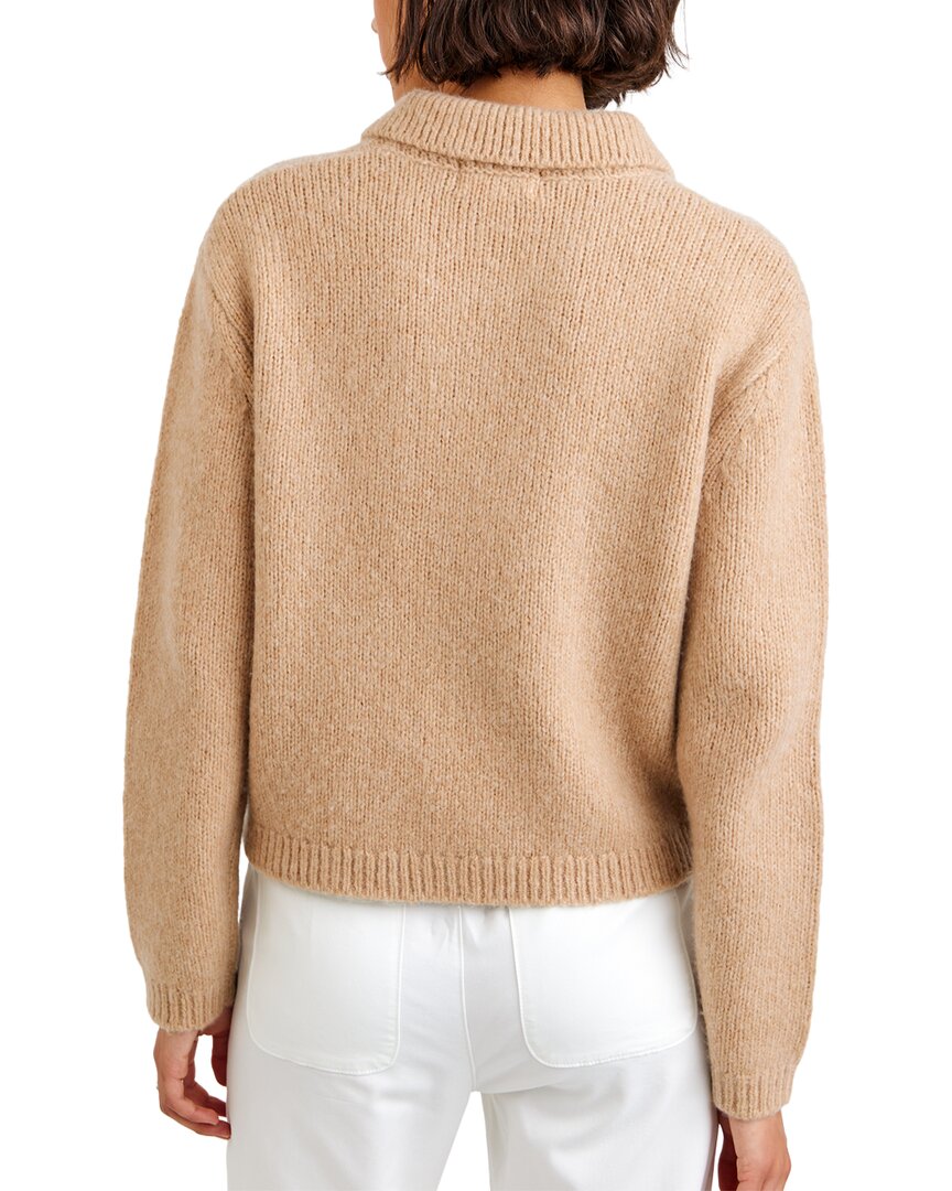 Bella Dahl | Womens | Johnny Collar Wool & Cashmere-Blend Sweater | Orange