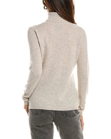 Forte Cashmere | Womens | Basic Turtleneck 100% Cashmere Pullover | Agate