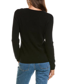 InCashmere | Womens | Basic V-Neck 100% Cashmere Sweater | Black