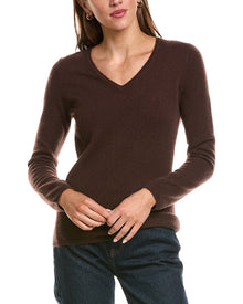 InCashmere | Womens | Basic V-Neck 100% Cashmere Sweater | Toffee