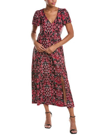 Jude Connally | Womens | Jodi Gilded Midi Dress | Brown