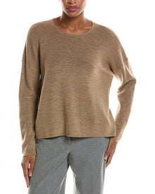 EILEEN FISHER | Womens | Crew Wool Sweater | Brown