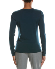 EILEEN FISHER | Womens | Round Neck Slim T-Shirt | Alpine