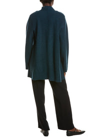 EILEEN FISHER | Womens | High Collar Wool Jacket | Green
