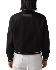 Reiss | Womens | Blain Wool-Blend Bomber Jacket | Black