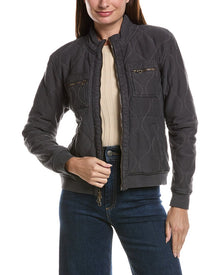 XCVI | Womens | Osment Quilted Bomber Jacket | Red