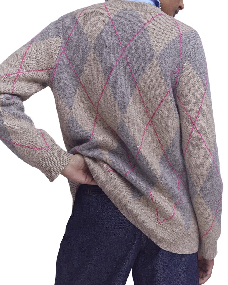 Boden | Womens | Quinn Wool & Alpaca-Blend Boyfriend Cardigan | Brown Multi