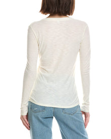 James Perse | Womens | Henley Top | Yellow