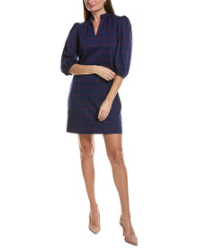 tyler boe | Womens | Sherri Knit Plaid Dress | Navy
