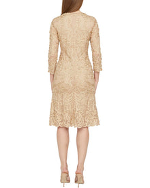 JS Collections | Womens | Violette Cocktail Dress | Gold