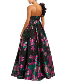 Mac Duggal | Womens | Brocade Ball Gown | Black