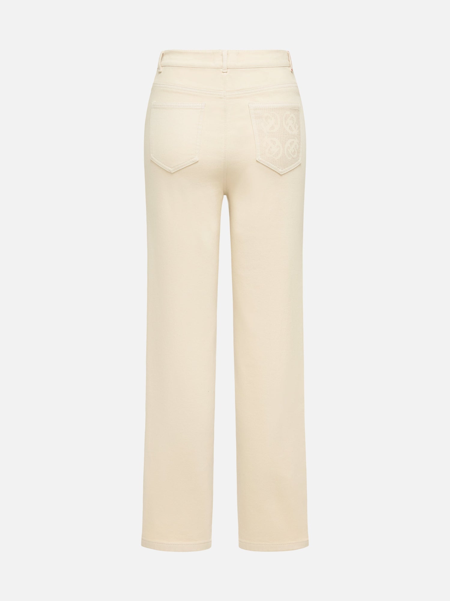 High-Waisted Straight-Leg Jean | Beige