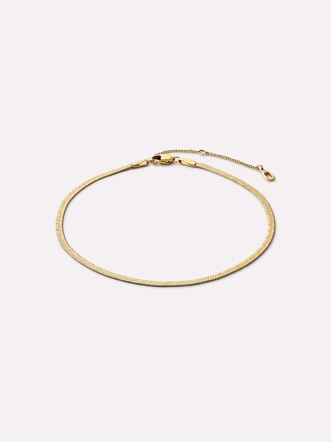 14K Gold Plated Stainless Steel Snake Chain Herringbone Chain Anklets For Women Ana Luisa Callan