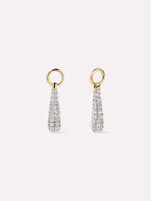 14K Gold Rhodium Plated Cubic Zirconia Water Droplets Earring Charms For Women Ana Luisa Micropave Drop Charms