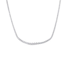 14K White Gold Lab Grown Diamond Graduated Tennis Necklace 14K - Adina's Jewels