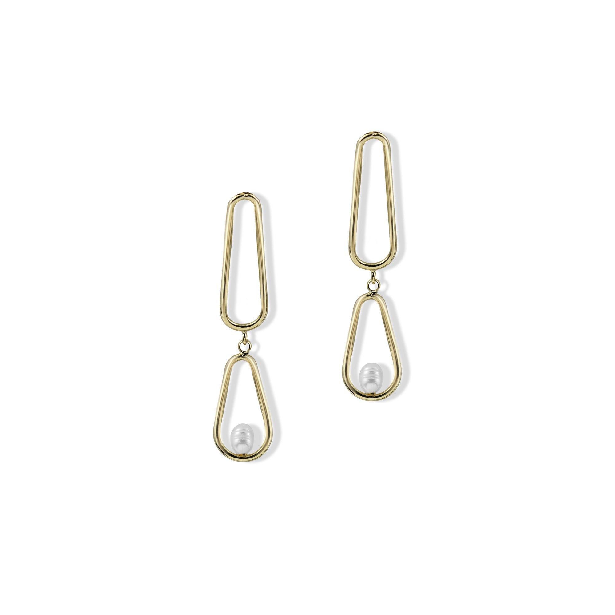 The Costa Pearl Earring | 18K Yellow Gold-Plated