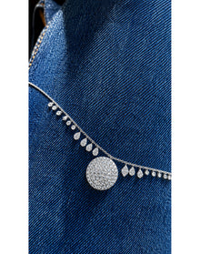 14k Gold Lab Grown Diamond Cluster Necklace | Sterling Silver