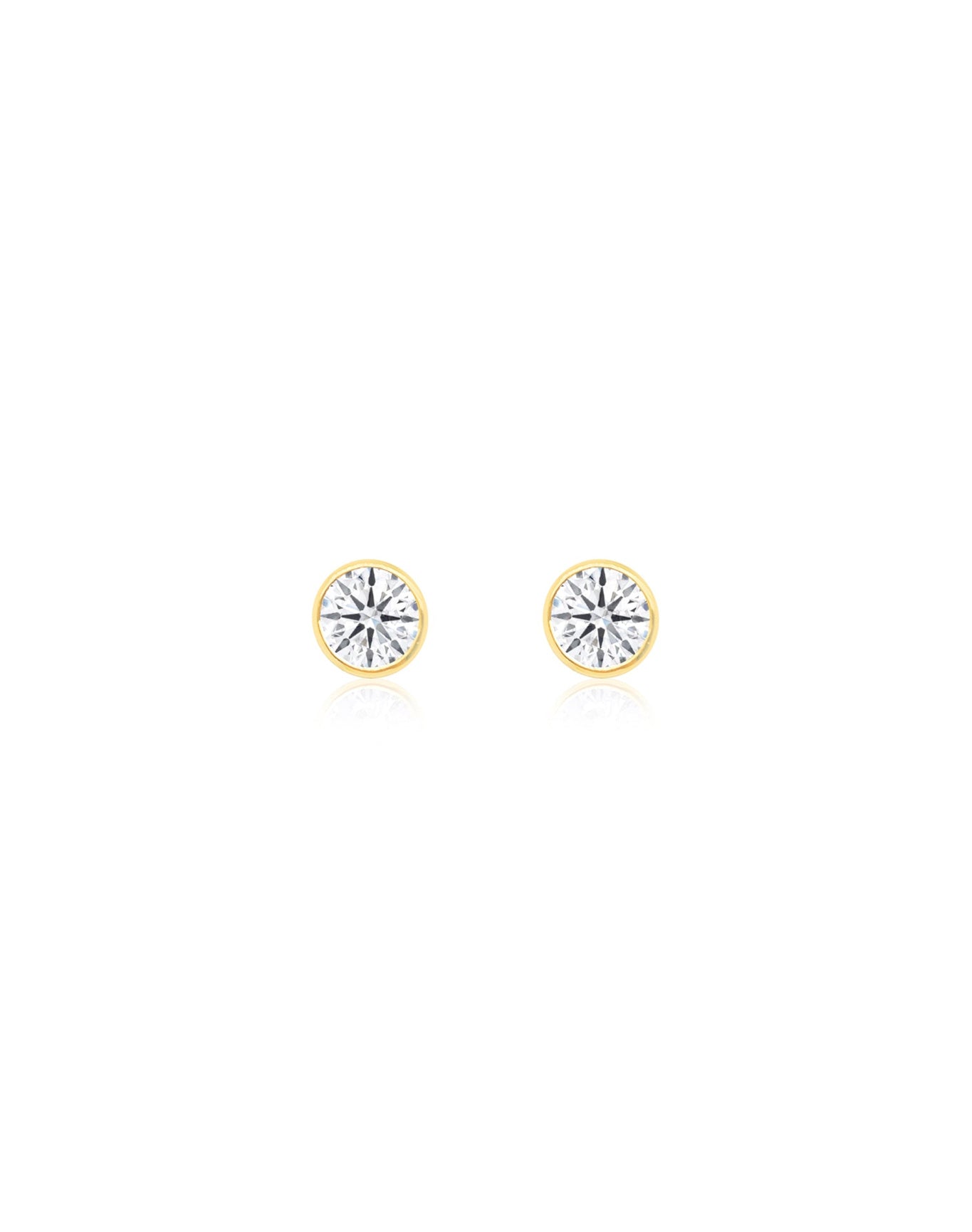 14kt Yellow Gold 2ct Lab Diamond Studs | 14K Yellow Gold