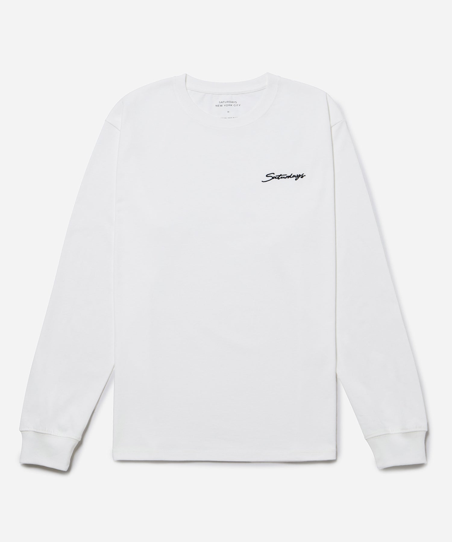 Ivory | Saturdays Embroidered Standard LS Tee