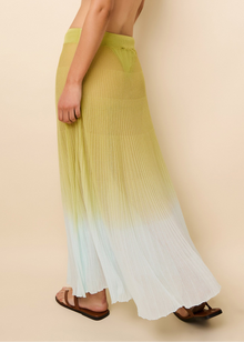 Womens | Theresa Skirt | Sky/Chartreuse Ombre