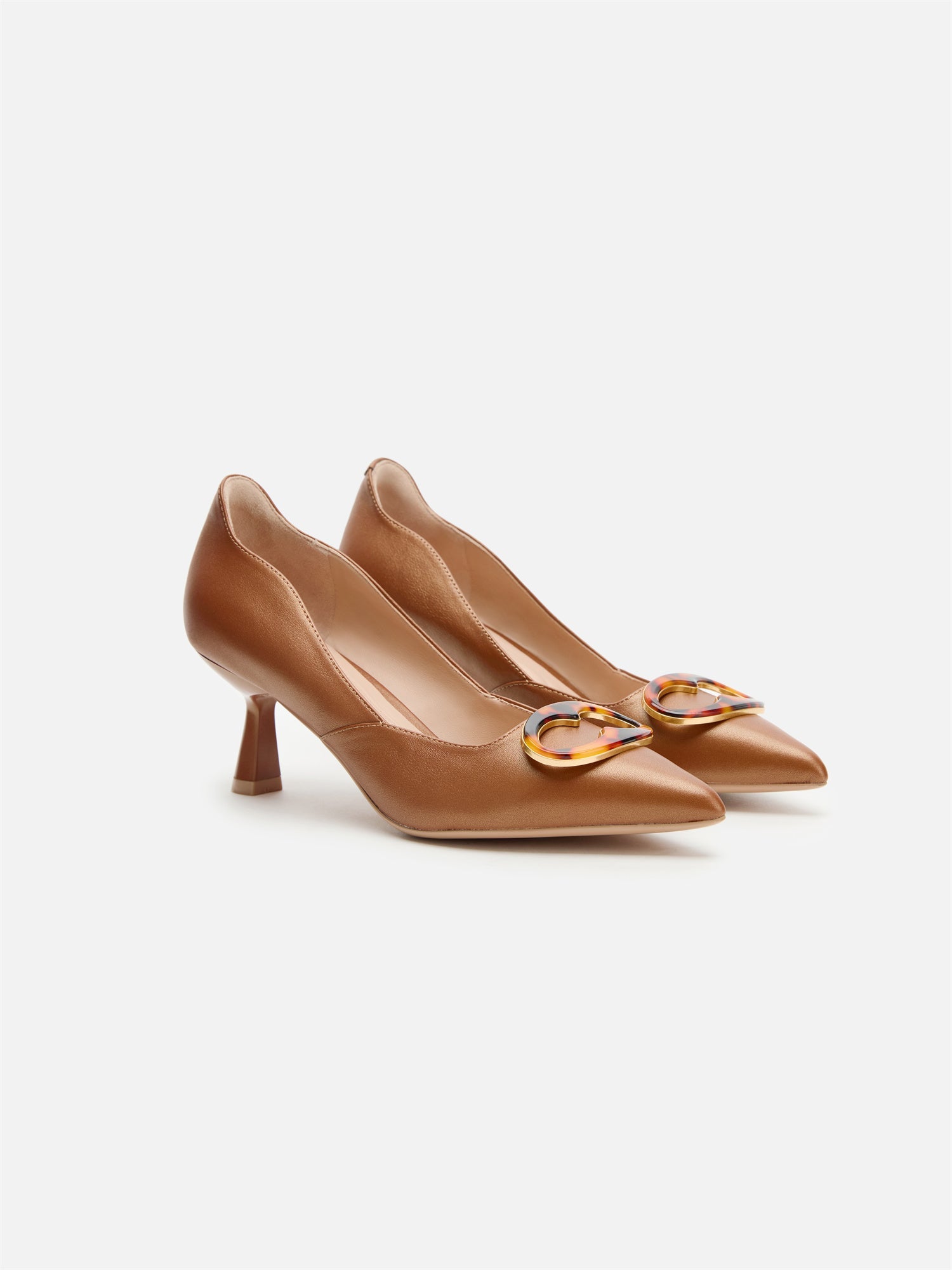 Lucky Knot High-Heeled Flats | Brown